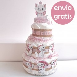 Tarta de pañales Gata Marie...