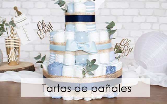 Cestas y tartas de pañales personalizadas: Decoración cumpleaños niña